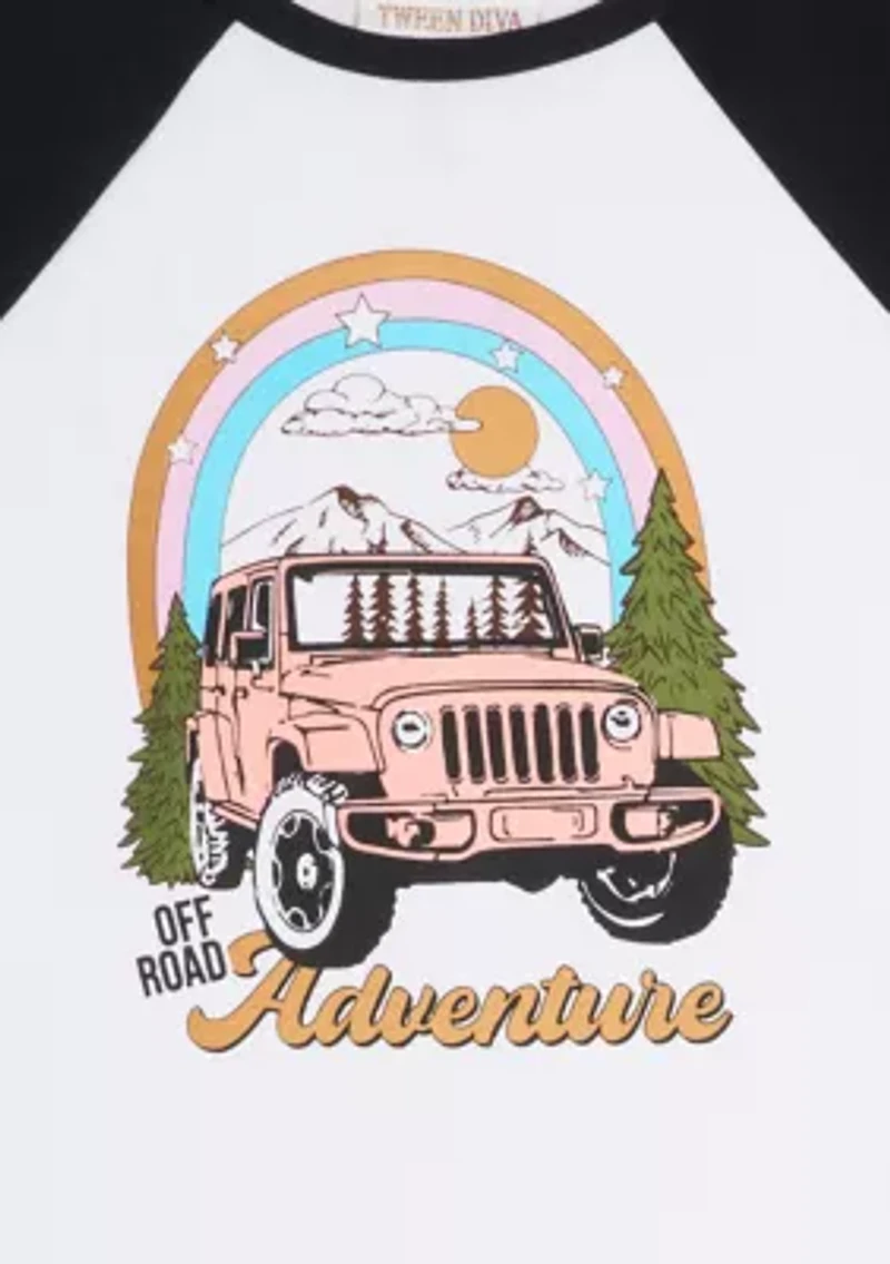 Girls 7-16 Jeep Raglan Graphic T-Shirt and Cargo Pants Set