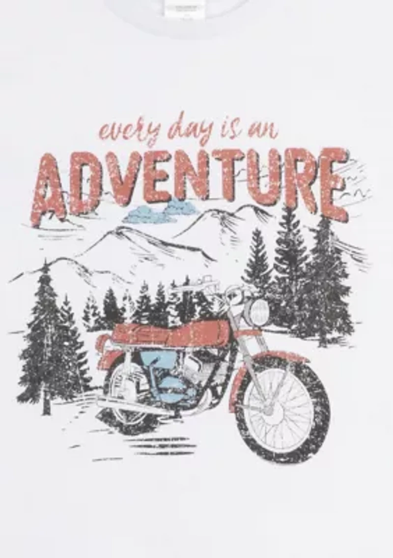 Girls 7-16 Adventure Graphic T-Shirt and Foldover Flare Pants Set