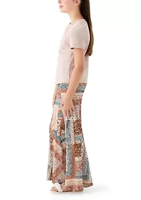 Girls 7-16 2-Piece Free Spirit Patchwork Flare Pants Set