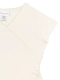 Girls 7-16 Ribbed V-Neck Top and Patchwork Flare Jeans with Accessory