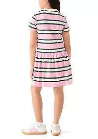 Girls 7-16 Striped Knit Dropwaist Dress