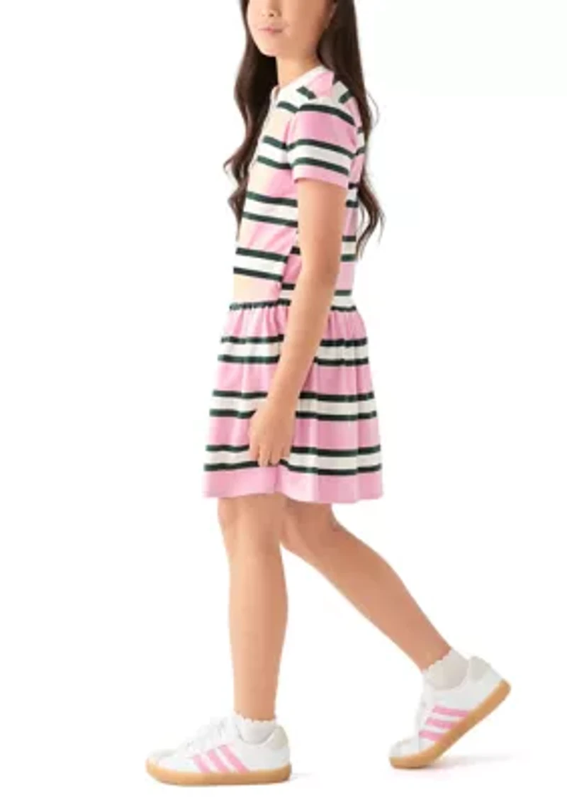 Girls 7-16 Striped Knit Dropwaist Dress