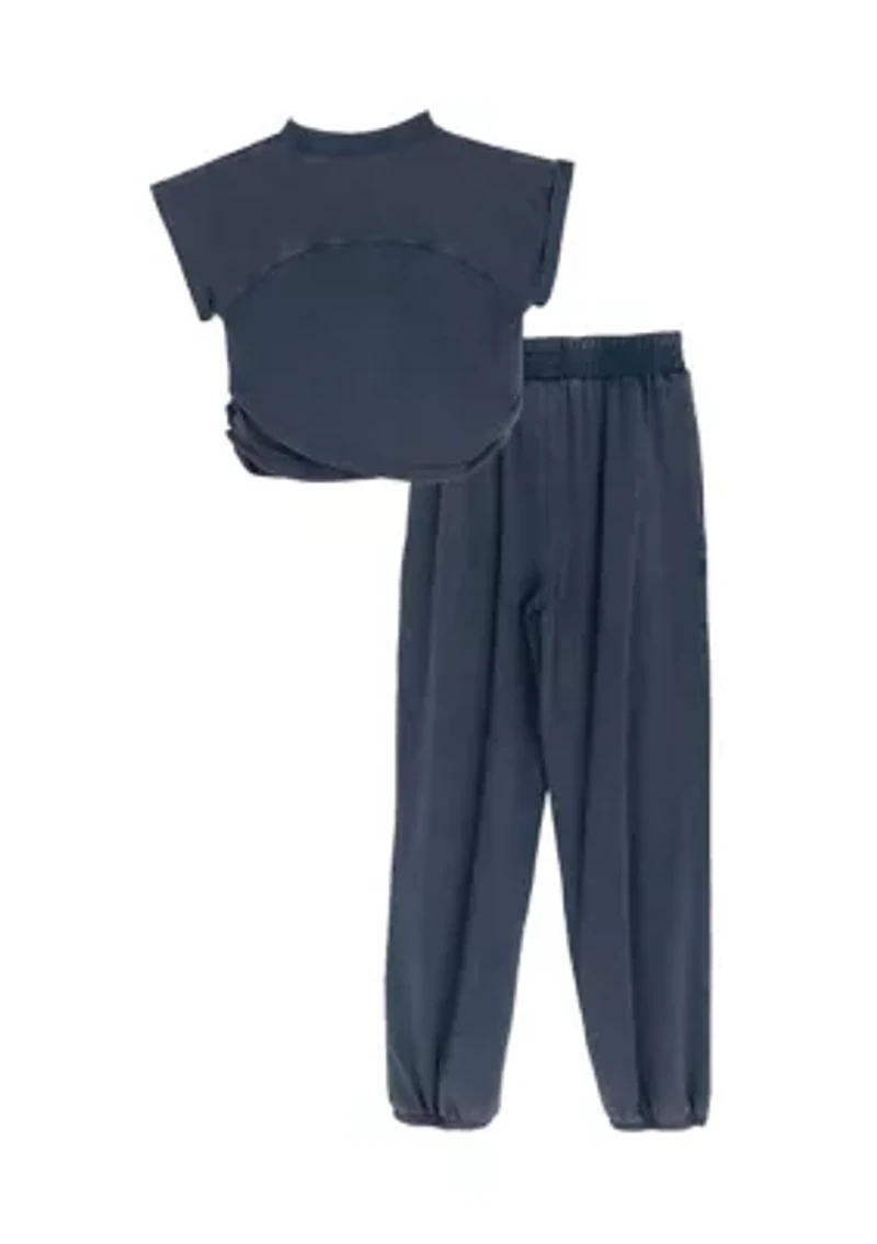 Girls 7-16 Washed Jersey Set