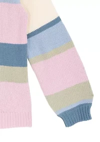 Girls 7-16 Striped Cardigan