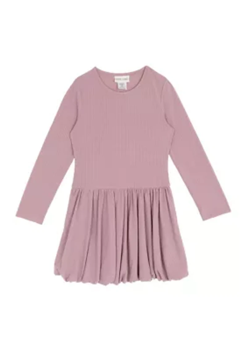 Girls 7-16 Long Sleeve Drop Waist Dress