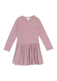 Girls 7-16 Long Sleeve Drop Waist Dress
