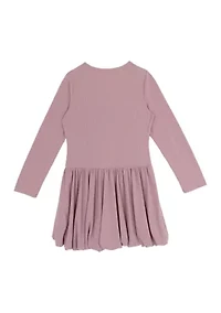 Girls 7-16 Long Sleeve Drop Waist Dress