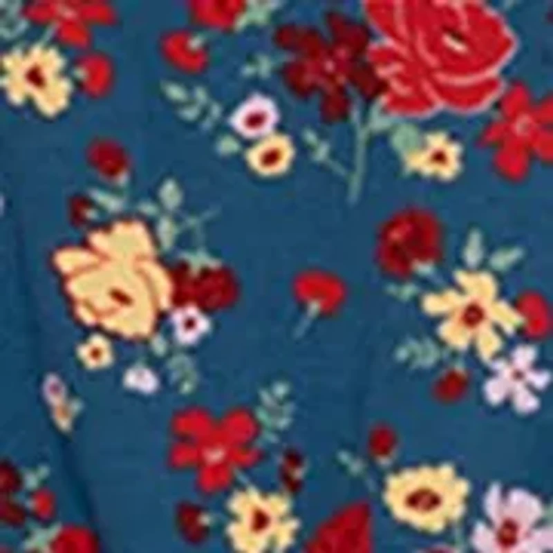 Girls 7-16 Long Sleeve Smock Waist Dress