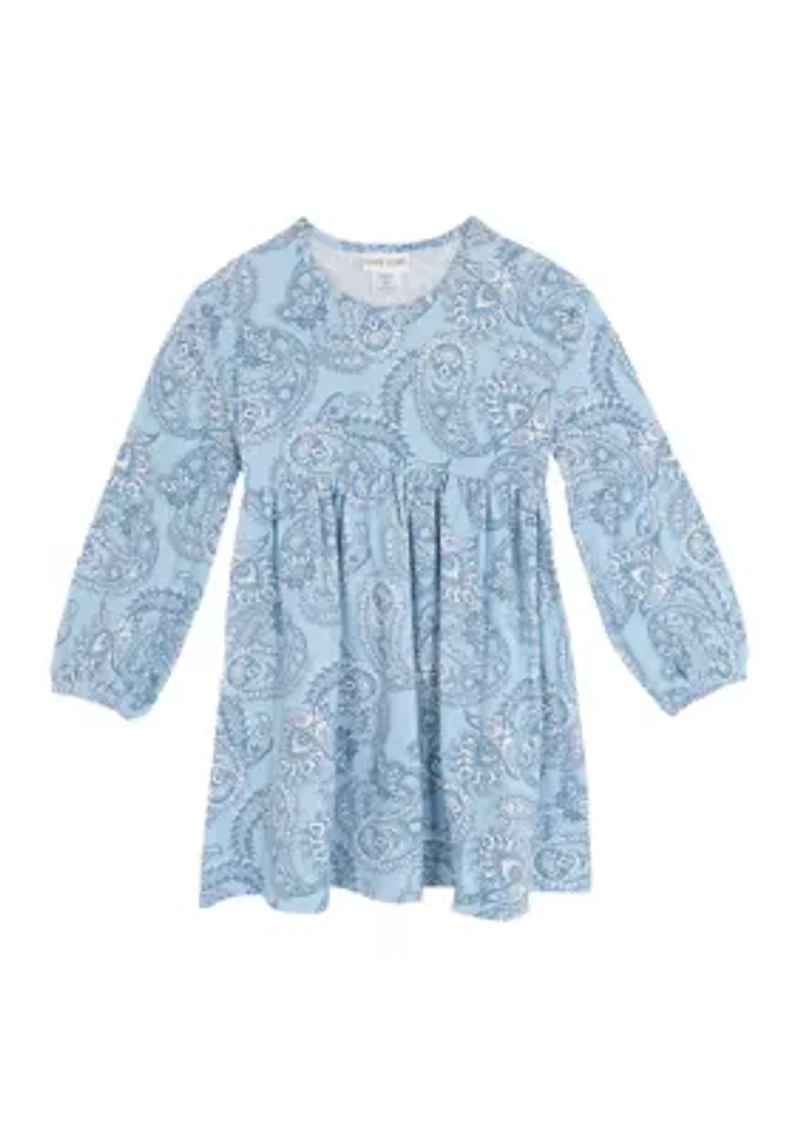 Girls 7-16 Balloon Sleeve Flair Dress