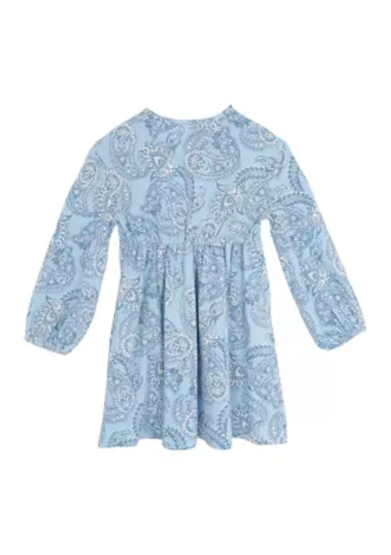 Girls 7-16 Balloon Sleeve Flair Dress