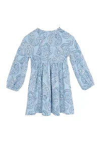 Girls 7-16 Balloon Sleeve Flair Dress