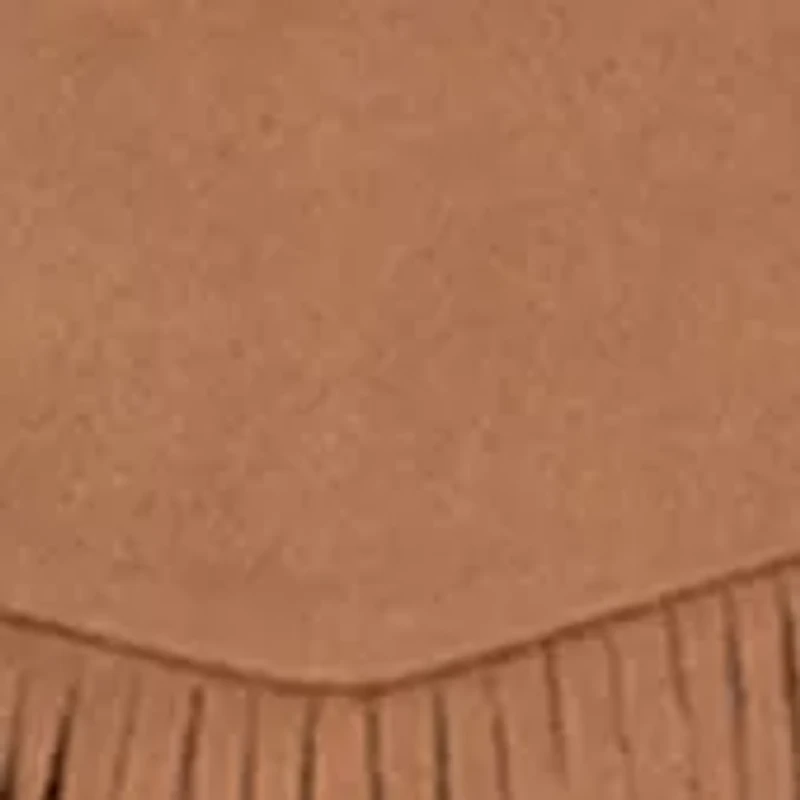 Girls 7-16 Long Sleeve and Suede Fringe Skort Set