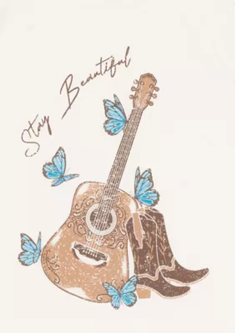 Girls 7-16 Long Sleeve and Suede Fringe Skort Set