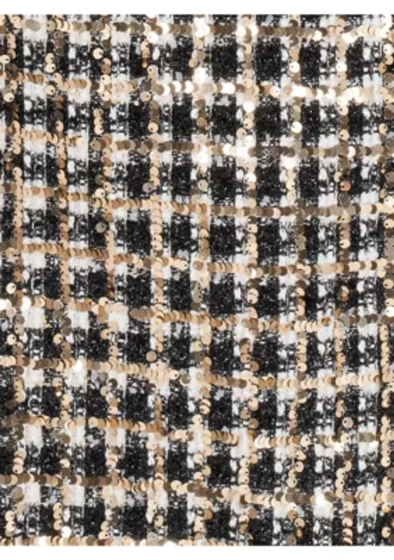 Girls 7-16 Organza Top and Sequin Houndstooth Skirt Set