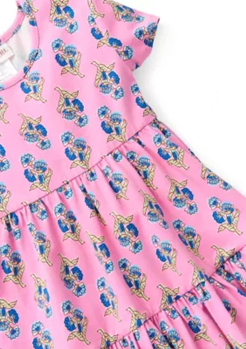 Girls 4-6x Block Print Tiered Dress