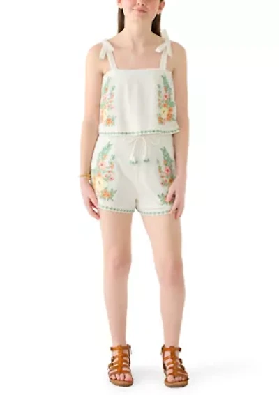 Girls 7-16 2-Piece Embroidered Set