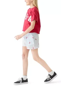 Girls 7-16 USA Shirt & Lobster Shorts Set