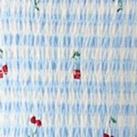 Girls 7-16 Cherry Gingham Smocked Dress