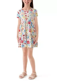 Girls 7-16 Meadow Floral Tiered Dress