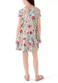 Girls 7-16 Meadow Floral Tiered Dress