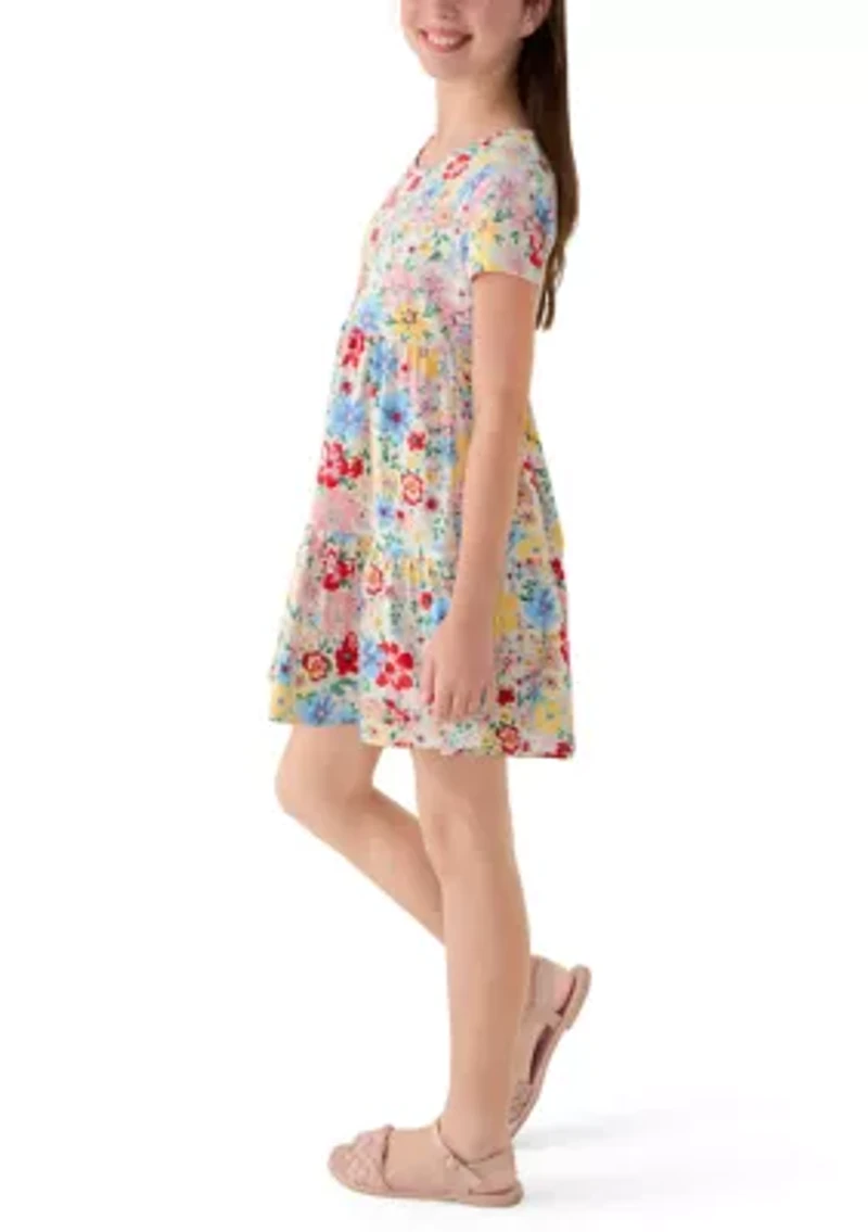 Girls 7-16 Meadow Floral Tiered Dress