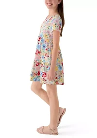 Girls 7-16 Meadow Floral Tiered Dress