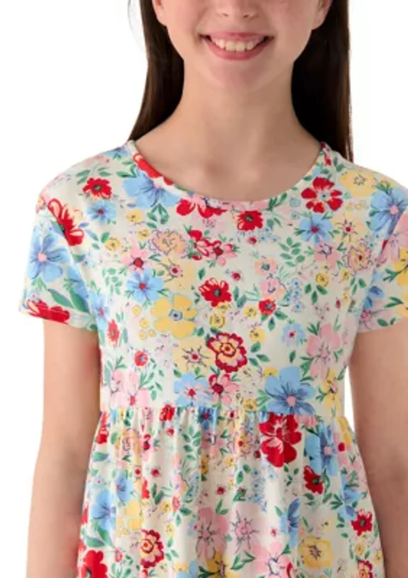 Girls 7-16 Meadow Floral Tiered Dress