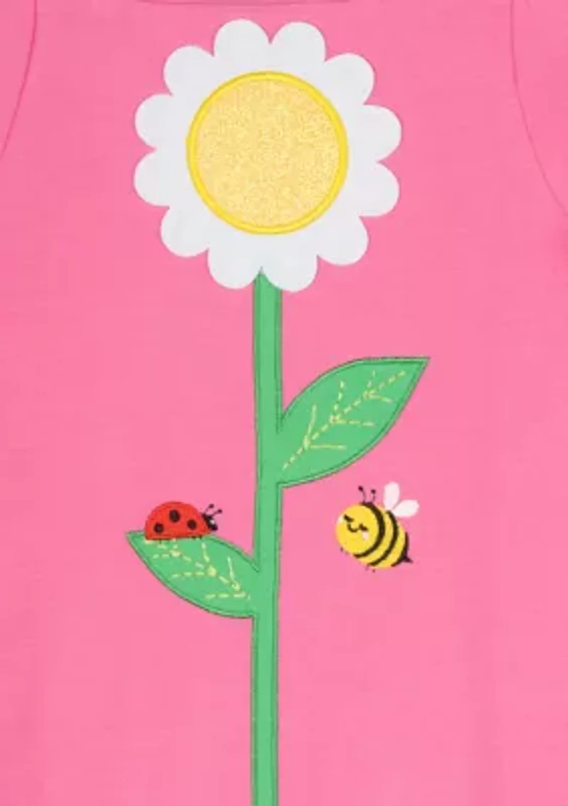 Girls 4-6x Flower Top