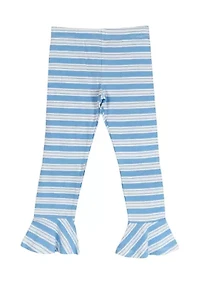 Girls 7-10 Striped Knit Leggings