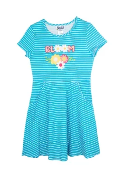 Girls 7-16 Striped Bloom Dress