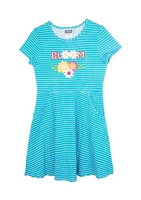 Girls 7-16 Striped Bloom Dress