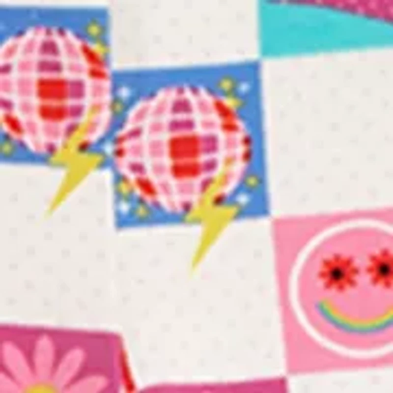 Girls 4-6x Check Icon Leggings