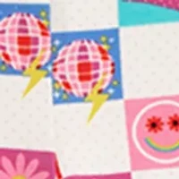 Girls 4-6x Check Icon Leggings