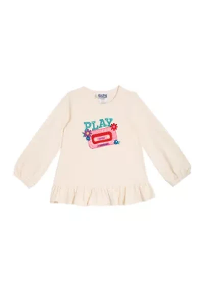 Girls 4-6x Long Sleeve Play Cassette Top
