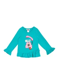 Girls 4-6x Phone Appliqué Top