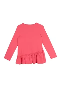 Girls 7-16 Cactus Appliqué Top