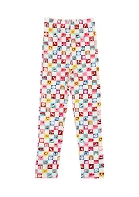 Girls 7-16 Checkered Icon Printed Leggings