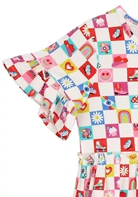 Girls 7-16 Check Icon Tiered Sundress