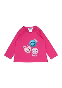 Girls 4-6x All Smiles Appliqué Top