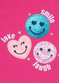 Girls 4-6x All Smiles Appliqué Top