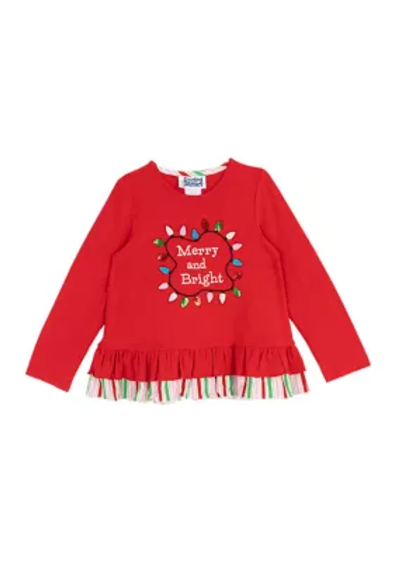 Girls 4-6x Merry and Bright Top