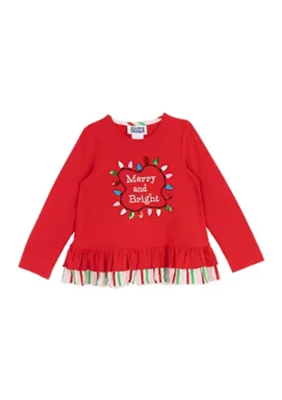 Girls 4-6x  Merry and Bright Top