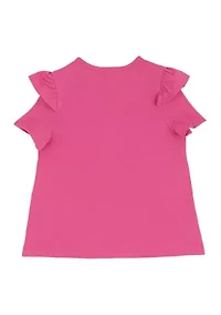 Girls 4-6x Flower Top