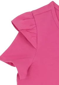 Girls 4-6x Flower Top