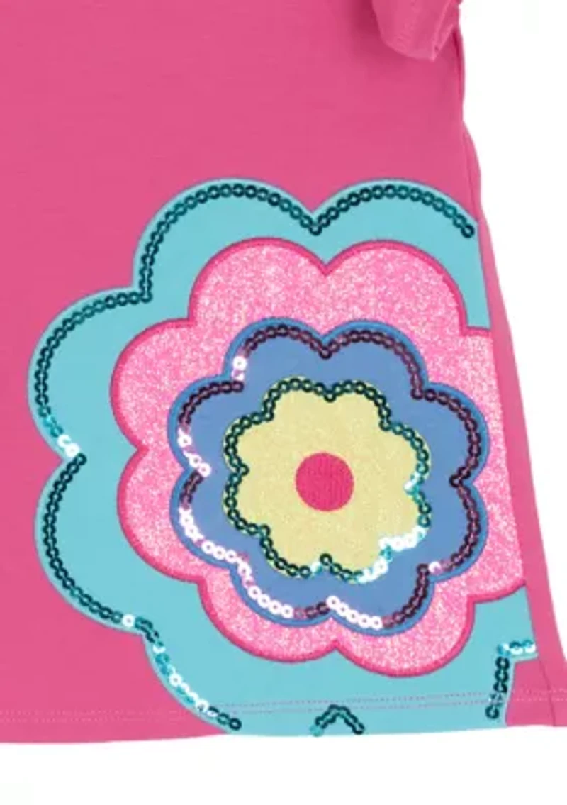 Girls 4-6x Flower Top