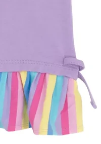 Girls 4-6x Rainbow Ruffle Top