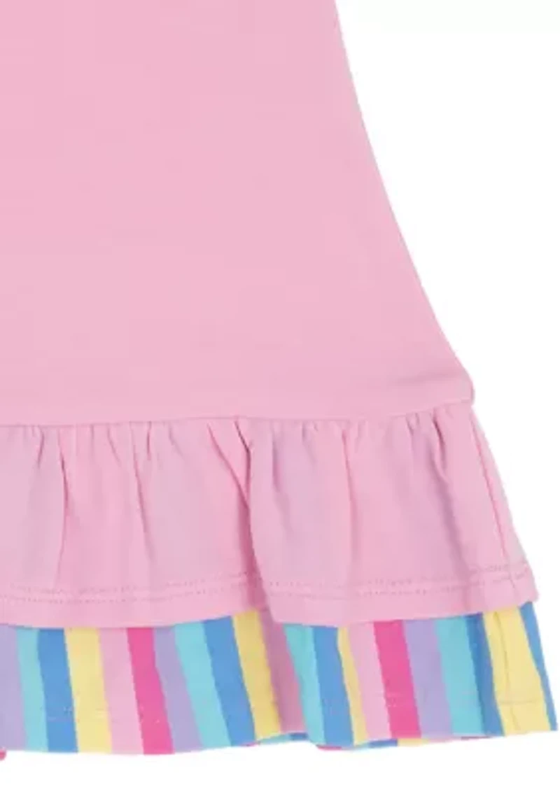 Girls 4-6x Love Ruffle Hem Top