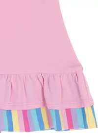 Girls 4-6x Love Ruffle Hem Top