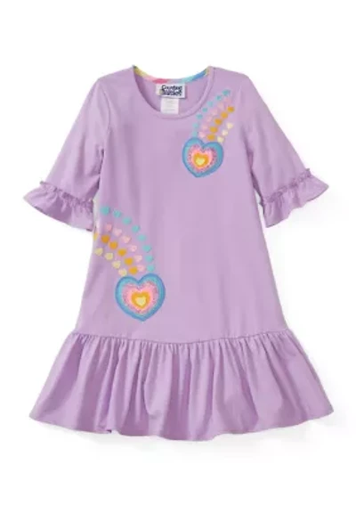 Girls 4-6x Hearts Maxi Dress