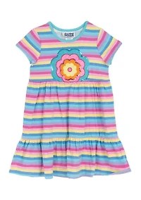 Girls 4-6 Striped Flower Dress